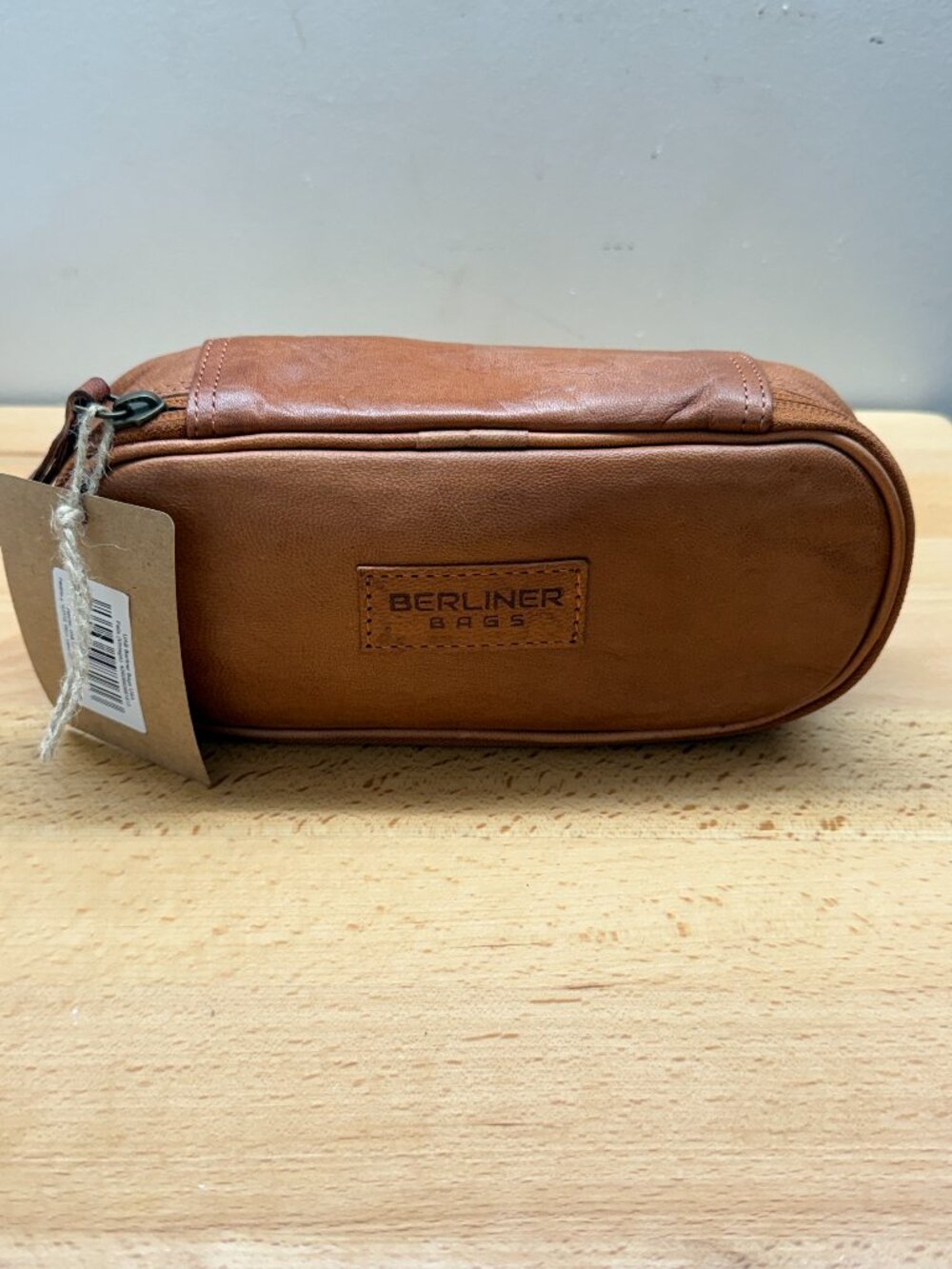 Berliner Bags Felix Leather Pencil Case Vintage Brown Vegetable-Tanned Goat NWT